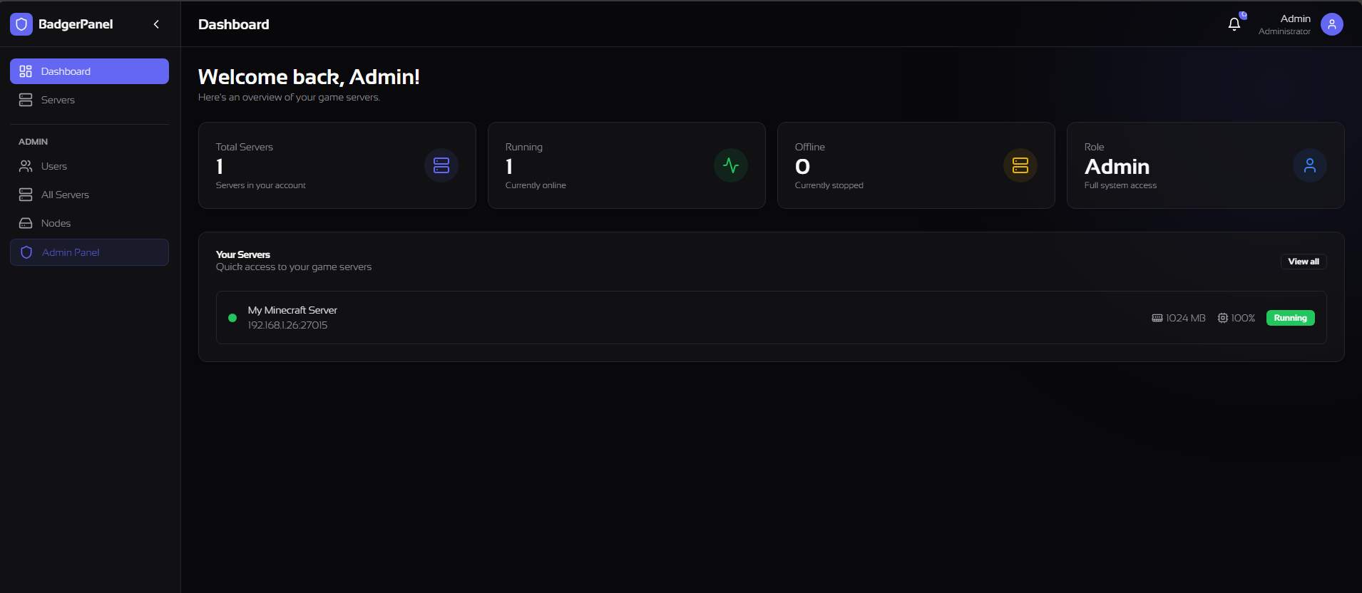 Dashboard - Purple Theme