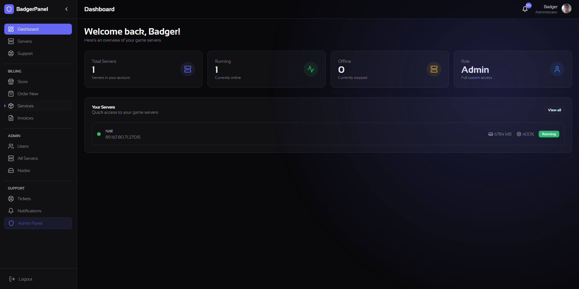 Server Dashboard